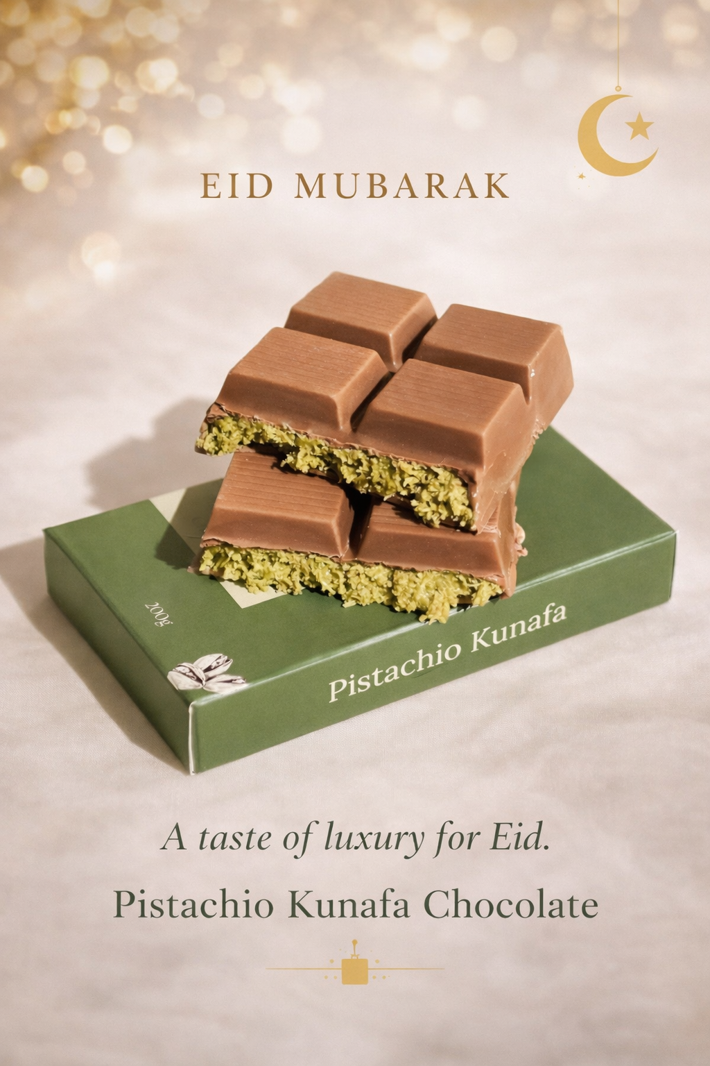 Pistachio Kunafa Chocolate Eid Special